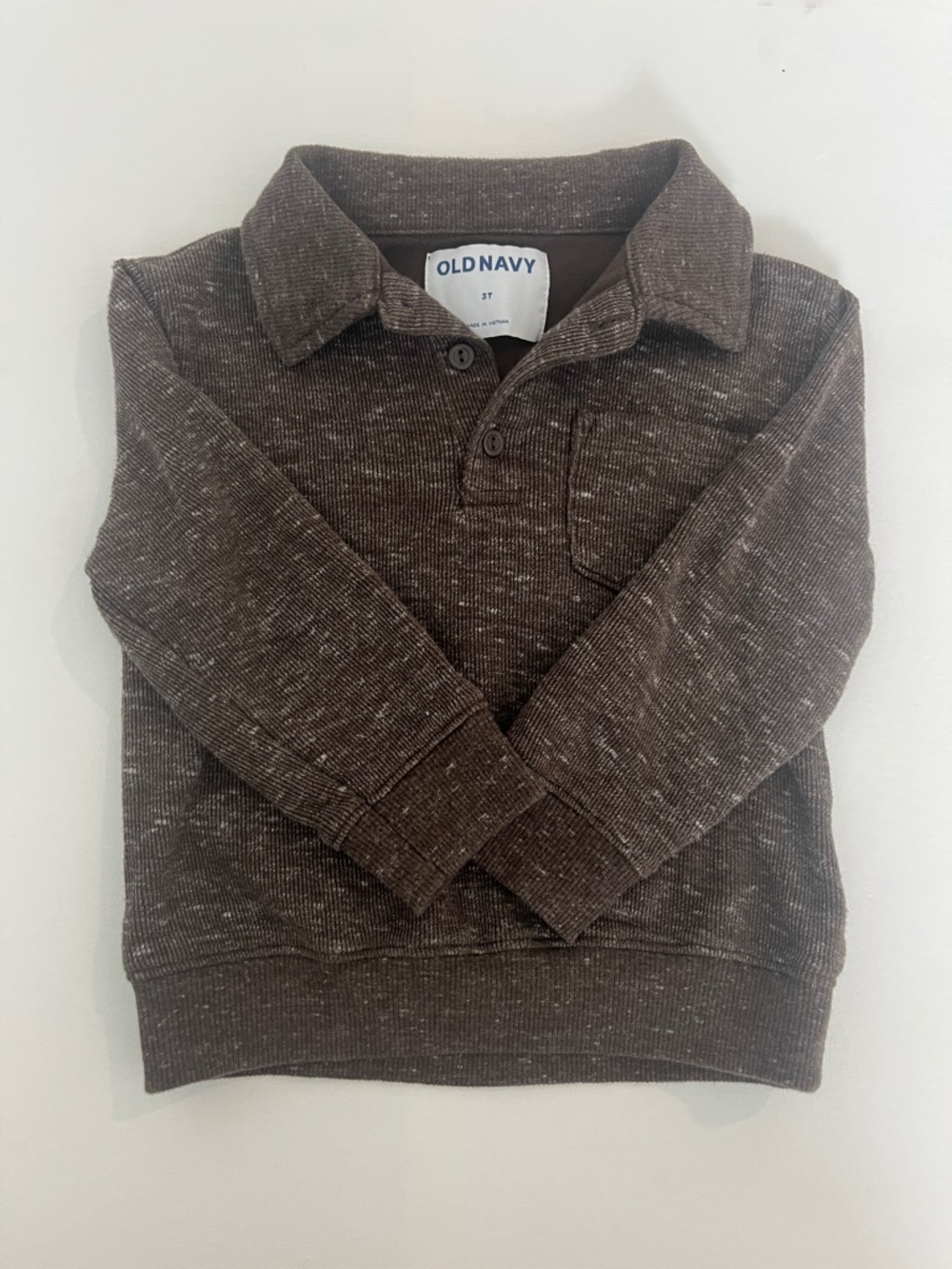 CLEARANCE 4 for $12 - Old Navy Brown Heathered Crewneck Polo Sweater 3T